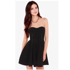 MinkPink Saint Bernadette BlK Strapless Dress M